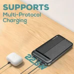 Toreto Power Rock Mini 10-000mAh Compact Powerbank | Pocket-Friendly Design | 22.5W Fast Charging | USB & Type-C Output | Power Delivery (PD) & Quick Charge (QC) | Compatible with iPhone- Android & More | Made in India - Image 4
